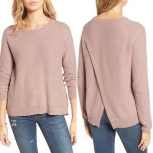 Madewell Province Dusty Mauve Tulip Back Sweater